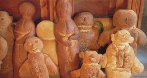 Sfakia, Crete: man-shaped little breads. They are offered with the wish and prayer that all the loved ones have a good health. Sfakia, Crete: man-shaped little breads. They are offered with the wish and prayer that all the loved ones have a good health.